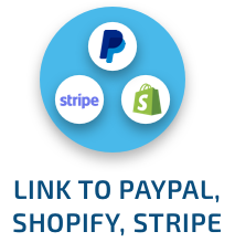 Link to PayPal, Shopify, Stripe